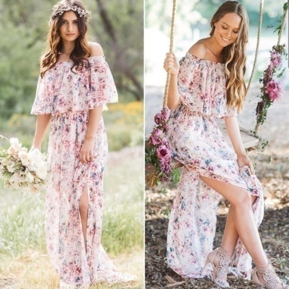 Show Me Your Mumu X GWS Collection Pink Floral Hacienda Maxi Dress - Picture 1 of 8